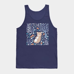 Cute Woodland Bear Tank Top